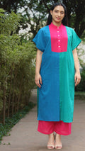 Color Block Kurta Set