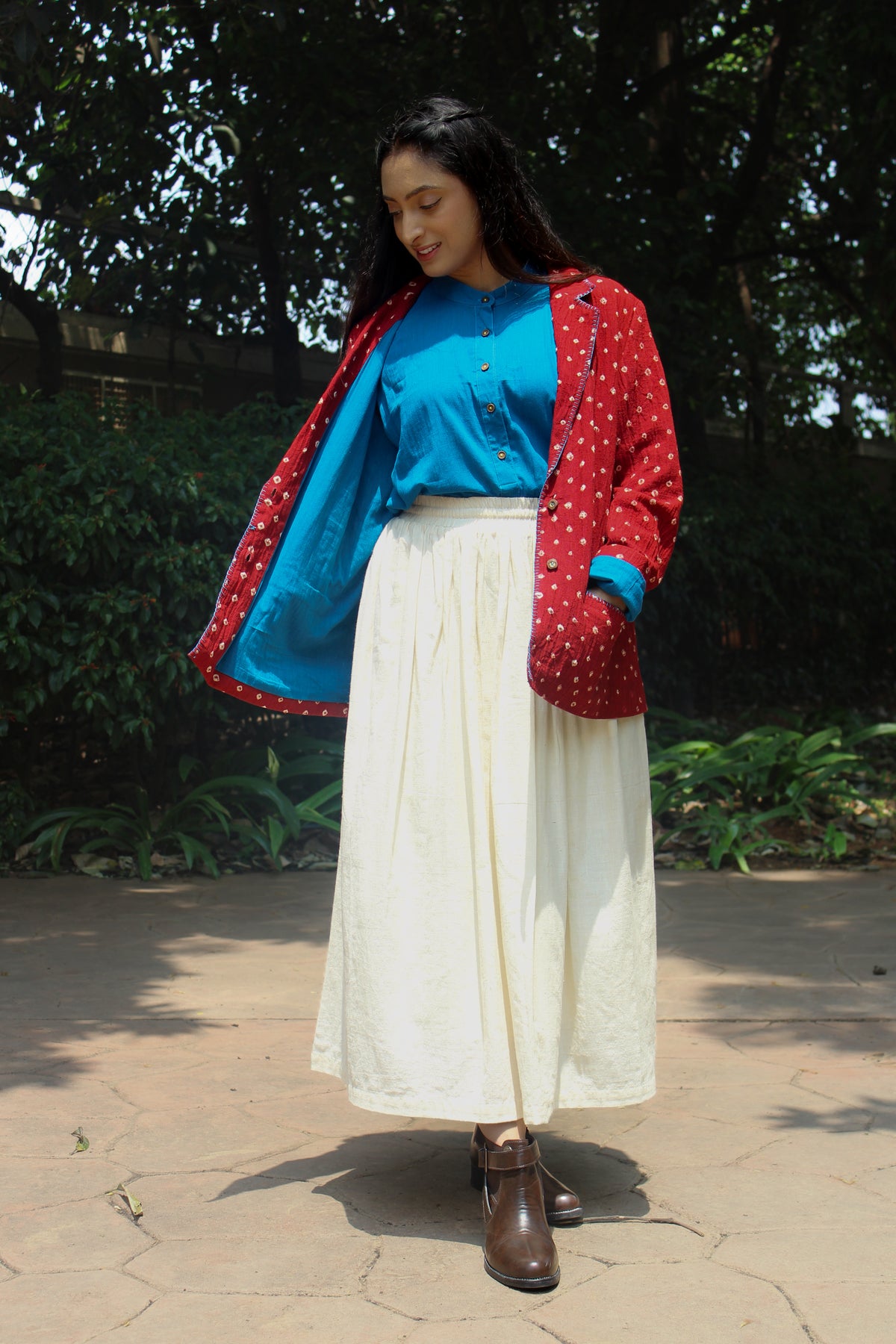 Crimson Bandhani Blazer