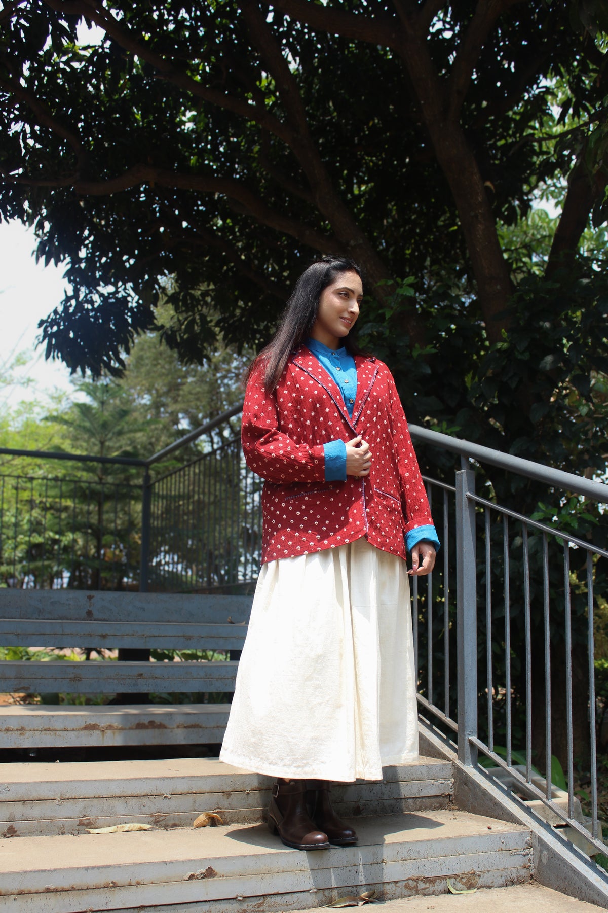 Crimson Bandhani Blazer