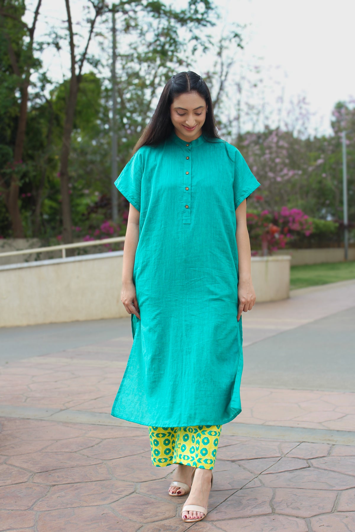 Green Kurta and Pants