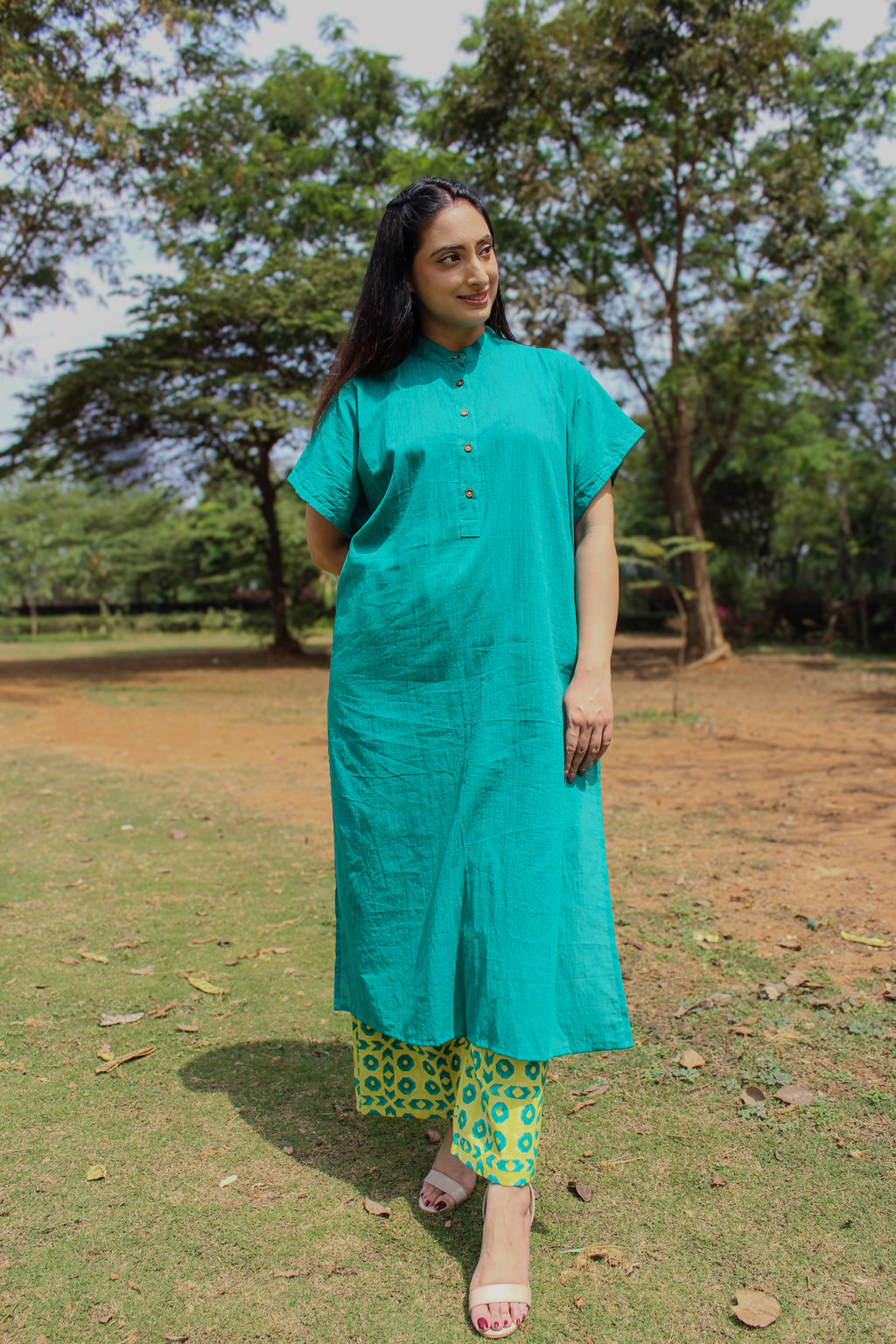 Green Kurta and Pants
