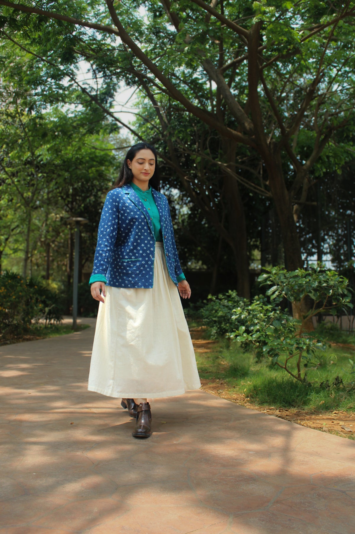 Indigo Bandhani Blazer