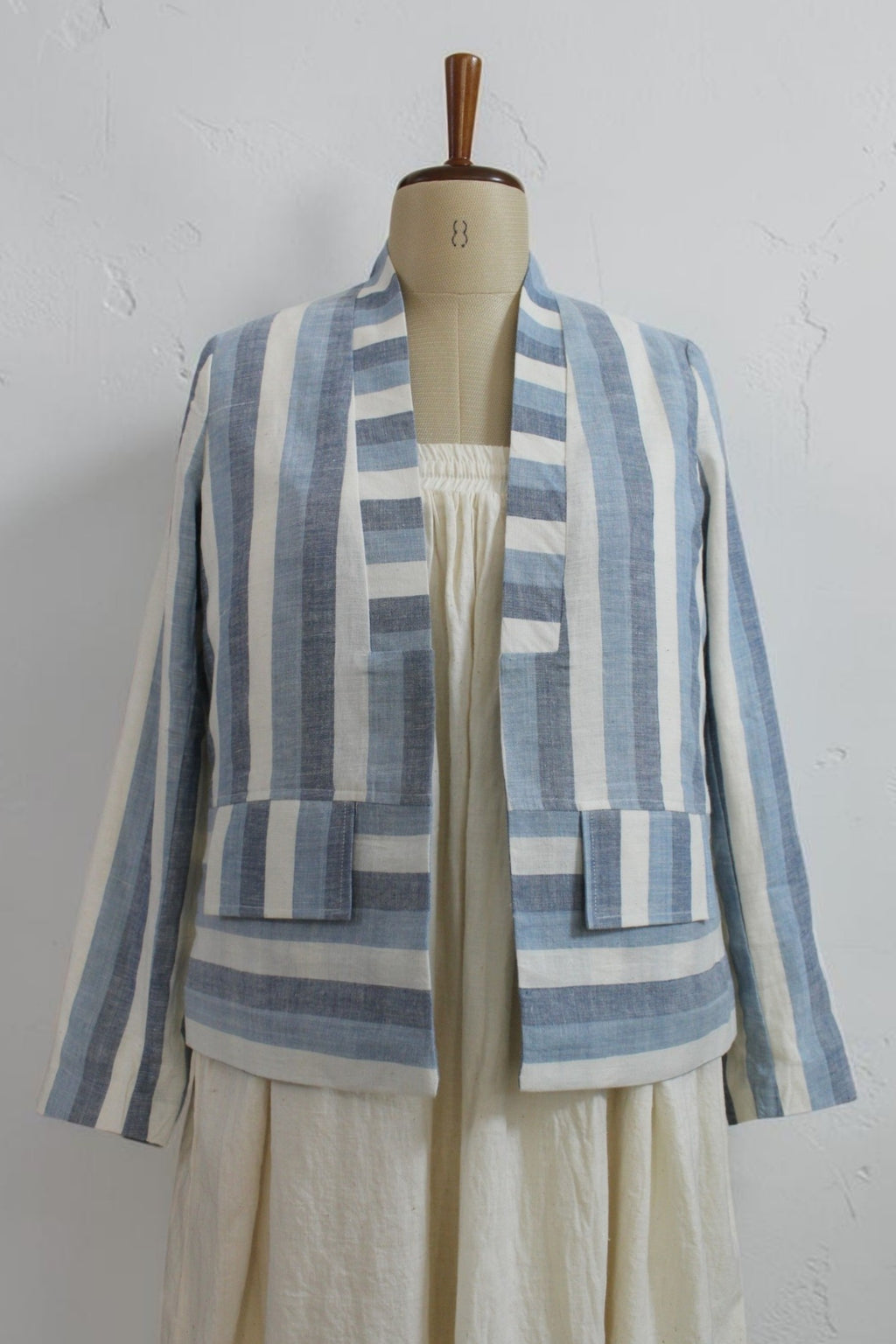 Indigo Stripes Structured Jacket